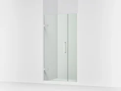 39-5/8"-40-3/8" W x 71-9/16" H pivot shower door with 3/8"-thick Crystal Clear glass