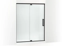 54"-60" W x 76" H pivot shower door with 5/16"-thick Crystal Clear glass