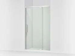42"-48" W x 76" H pivot shower door with 5/16"-thick Crystal Clear glass