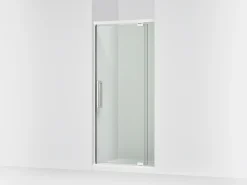 32"-36" W x 76" H pivot shower door with 5/16"-thick Crystal Clear glass