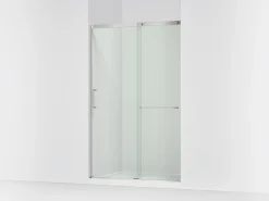 44-1/4"-47-5/8" W x 75-1/2" H sliding shower door with 5/16"-thick Crystal Clear glass