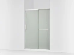 44-1/4"-47-5/8" W x 70-1/2" H sliding shower door with 1/4"-thick Frosted glass