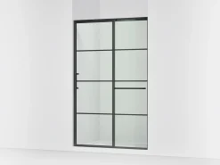 44-1/4"-47-5/8" W x 75-1/2" H sliding shower door with 5/16"-thick Crystal Clear glass