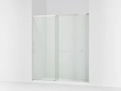 68-1/4"-71-5/8" W x 75-1/2" H sliding shower door with 5/16"-thick Crystal Clear glass