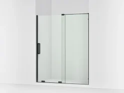 55-3/4"-59-3/4" W x 71-3/4" H sliding shower door with 5/16"-thick Crystal Clear glass