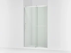 44-5/8"-47-5/8" W x 76.99" H sliding shower door with 3/8"-thick Crystal Clear glass
