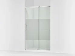 44-1/4"-47-5/8" W x 75-1/2" H sliding shower door with 5/16"-thick Crystal Clear glass