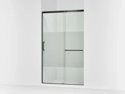 44-1/4"-47-5/8" W x 75-1/2" H sliding shower door with 5/16"-thick Crystal Clear glass