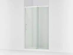 44-5/8"-47-5/8" W x 76.99" H sliding shower door with 3/8"-thick Crystal Clear glass
