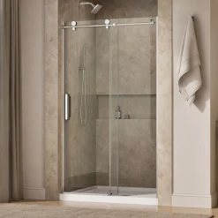 44-5/8"-47-7/8" W x 78" H sliding shower door with 3/8"-thick Crystal Clear glass