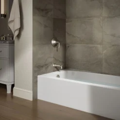 60" x 30" alcove bath, left drain