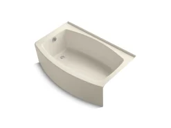 60" x 32" alcove bath, left drain