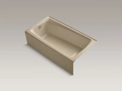 60" x 32" alcove bath, left drain