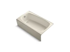 54" x 30-1/4" alcove bath, left drain