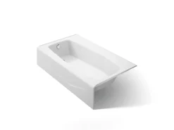 60" x 34-1/4" alcove bath, left drain