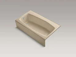 60" x 34-1/4" alcove bath, left drain