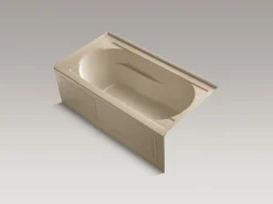 60" x 32" alcove bath, right drain