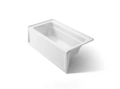 60" x 32" alcove bath with Bask® heated surface, left drain