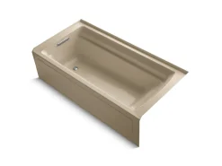 72" x 36" alcove bath with Bask® heated surface, left drain