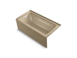 60" x 30" alcove bath with Bask® heated surface, alcove left drain