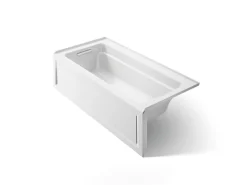 66" x 32" alcove bath with Bask® heated surface, left drain