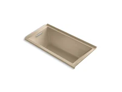 60" x 30" alcove bath with Bask® heated surface, left drain