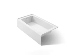 60" x 32" alcove bath with left drain