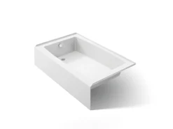 60" x 36" alcove bath with left drain