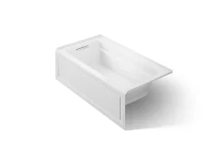60" x 32" alcove Heated BubbleMassage™ air bath, left drain