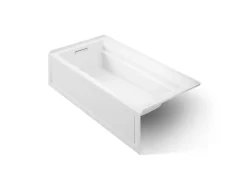 72" x 36" alcove Heated BubbleMassage™ air bath, left drain