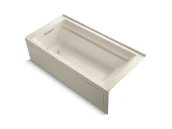 72" x 36" alcove Heated BubbleMassage™ air bath, left drain