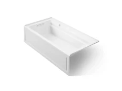 72" x 36" alcove Heated BubbleMassage™ air bath with Bask® heated surface, left drain
