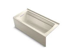 66" x 32" alcove Heated BubbleMassage™ air bath with Bask® heated surface, left drain