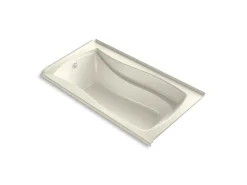 66" x 36" alcove Heated BubbleMassage™ air bath with Bask® heated surface, left drain