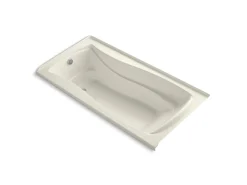 60" x 36" alcove Heated BubbleMassage™ air bath, left drain