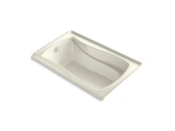 60" x 36" alcove Heated BubbleMassage™ air bath with Bask® heated surface, left drain