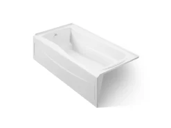 72" x 36" alcove Heated BubbleMassage™ air bath, left drain