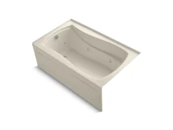 60" x 36" alcove heated whirlpool, left drain