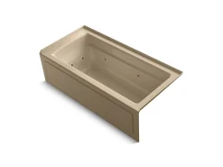 66" x 32" alcove heated whirlpool, right drain
