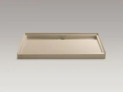 60" x 36" alcove shower base, center drain