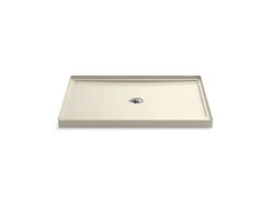 48" x 34" alcove shower base, center drain