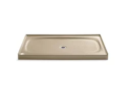60" x 36" alcove shower base, center drain
