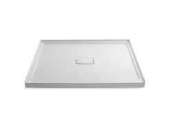 60" x 60" alcove shower base, center drain