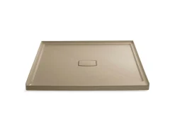 60" x 60" alcove shower base, center drain