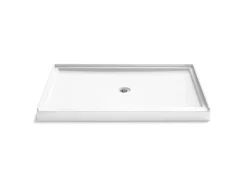 60" x 42" alcove shower base, center drain