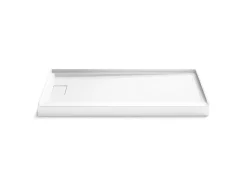 60" x 32" alcove shower base, left drain
