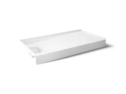 60" x 32" alcove shower base, left drain