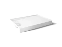 60" x 42" alcove shower base, left drain