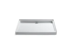 48" x 36" alcove shower base, rear center drain