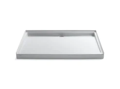 60" x 42" alcove shower base, rear center drain